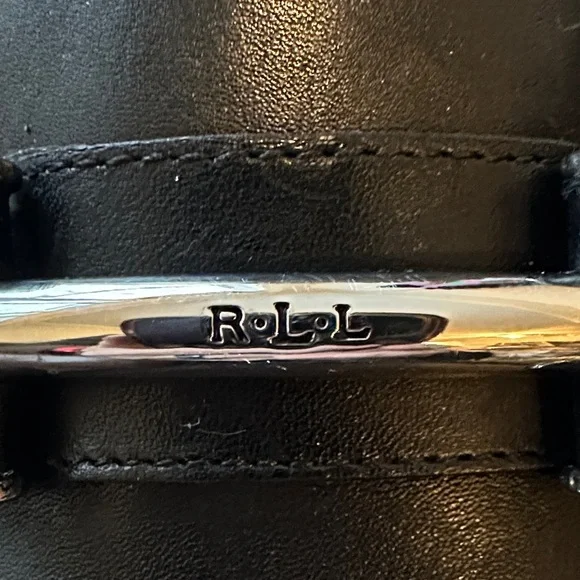 Ralph Lauren Black Leather Dalena Loafers - Picture 3 of 8